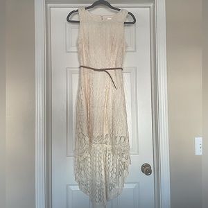 Xhiliration Off-White Lace Dress